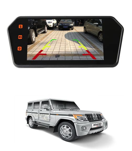 RKPSP 7inch/12V Full HD/Touch Screen MP5 Rearview Mirror Screen with 1080P Video Player/FM/USB Port/TF Card Port Screen for Bolero-2012