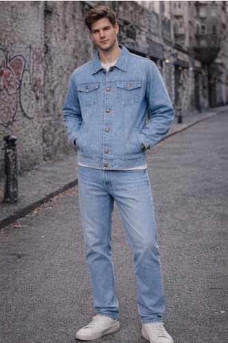 Image of FUNDAY FASHION Regular Wear Full Sleeves Men's Denim Jacket