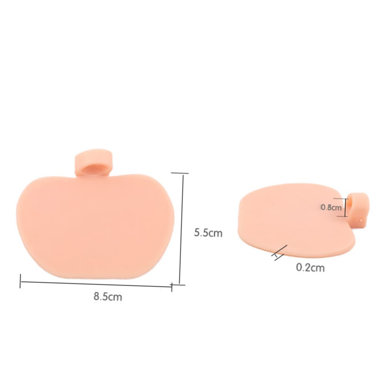 FOMIYES Forefoot Toe Separators Pu Foot Pads Toe Straightener for Shoes Relief (skin)