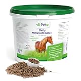 VitPet+ Daily Natural Minerals – Premium Mineralfutter Pferde 4 kg | Magnesium, Biotin, Zink, Selen | Getreidefrei & Melassefrei | inkl. Dosierlöffel
