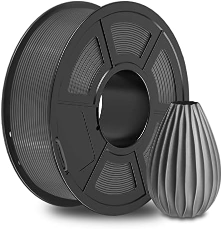SUNLU PETG Filament 1,75 mm z rolką SUNLU Upgrade, 1 kg, dokładność pomiaru +/- 0,02 mm, do większości drukarek 3D FDM, czarny