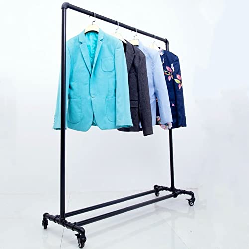 Support de tuyau d'eau rétro avec roulettes pour portant à vêtements - 3
