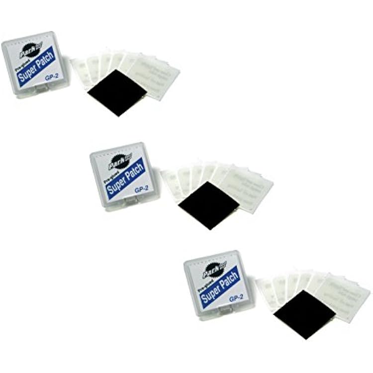 Park Tool GP-2 Pre-Glued Super Patch Puncture Repair Kits (Pack of 3)