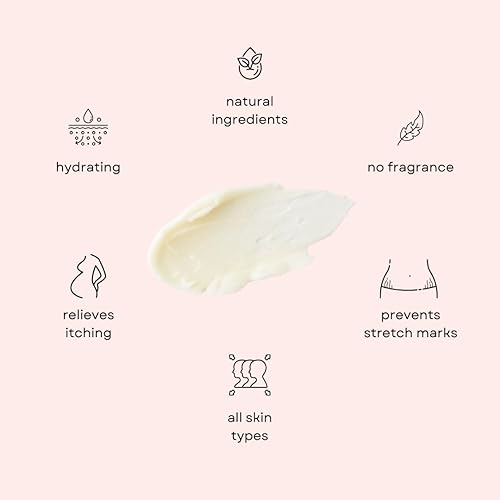 Miniatura 6 de Mantequilla orgánica para el vientre para prevención y tratamiento de estrías durante el embarazo, galardonado y antiestrías, bálsamo abdominal para