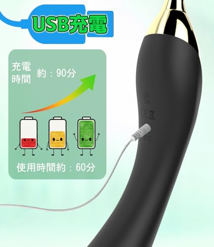 バイブ 女性用 中いき 電マ ローター おとなのおもちゃ 人気 女性向け あだるとグッズ 女性 アダルトグッズ 大人のおもちゃ でんま クリトリス 5 in 1 潮吹き クリ責め ろーたー 静音 ちくび 開発 乳首攻め デンマ 12段階振動モード 内外両用 静か 強力 ピンクローター ディルド 中イキ 開発 初心者 (黒) - 画像4