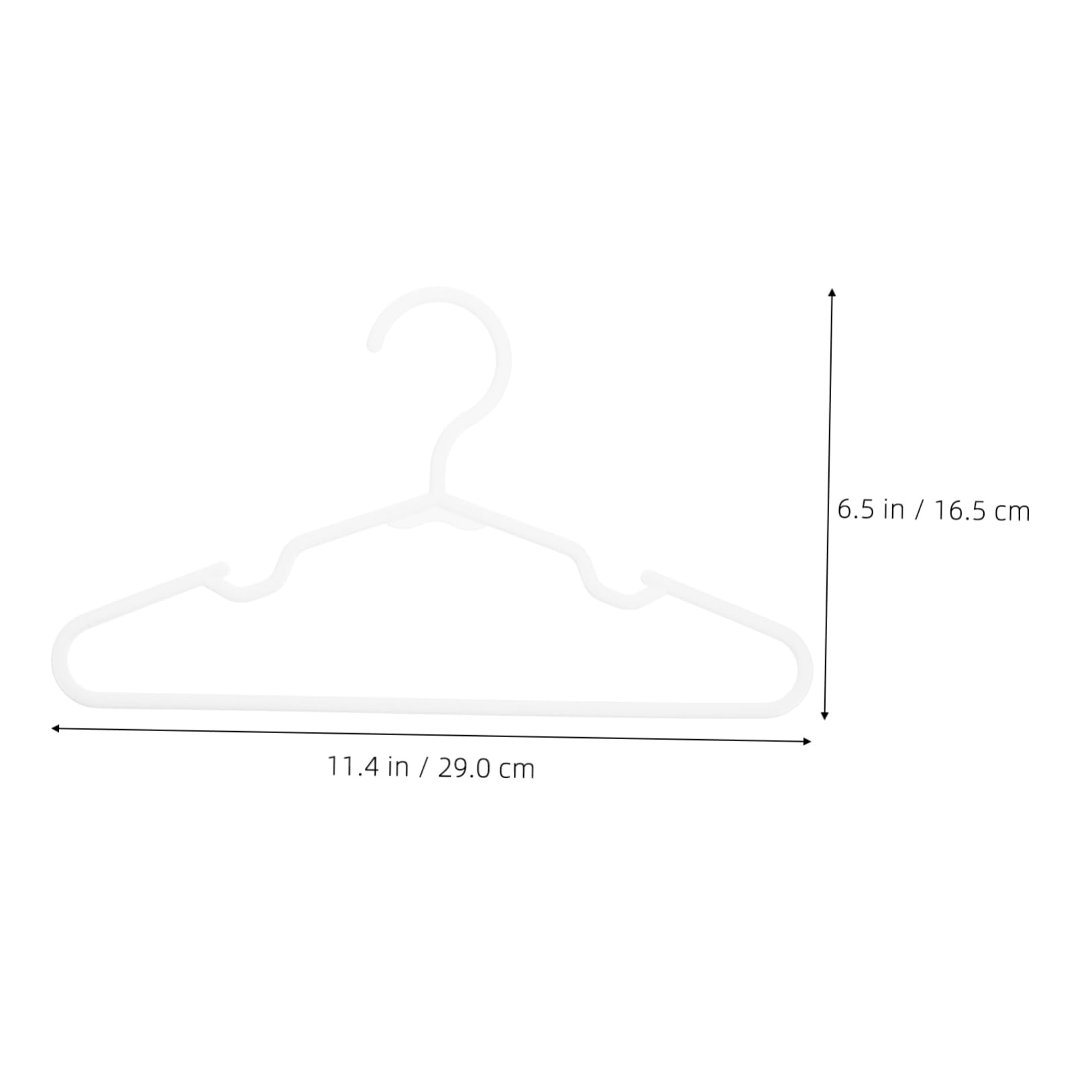 GLEAVI Kleiderbügel 50 Stück Packung für Kinderkleidung Weißer Kunststoff Spurloses Design Platzsparend für Kleiderschrank und Reisen