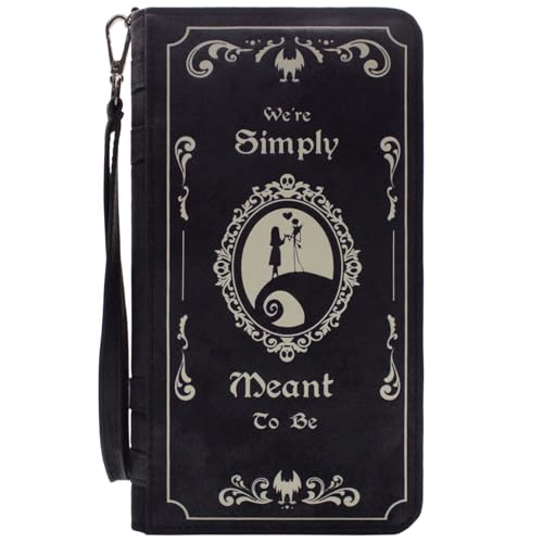 Portefeuille Noir Nightmare Before Christmas idée cadeau idéale pour les couples et fans de Jack et Sally