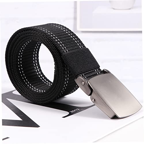 CLISPEED Canvas Tactical Belt for Men Women Outdoor Training Waist Band Black Adjustable4