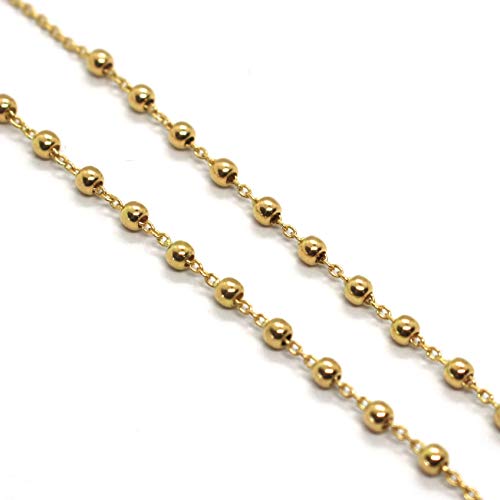 Collar Rosario 50 cm Oro Amarillo 18K Italia