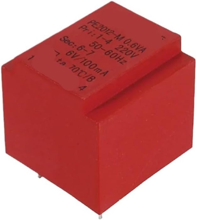 PE2012-M Power 0.6VA 230V /6V/7.5V/9V/12V/15V/18V/24V Isolation Transformer(0.6VA-230VA-6V)
