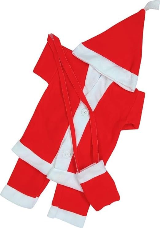 Image of PK HUB Christmas Costume Santa Claus Dress For New Born Baby Girl & Baby Boy Kids Costume Wear