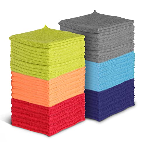 Zvonema Microfiber Cleaning Cloth, 60 Pack Reusable Cleaning Rag, Streak-Free Lint Free Cloths All-Purpose Microfiber Towels For Cars, House, Kitchen, Window(12.6 X 12.6 In) #TOP25