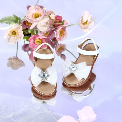 Image of Felix & Flora Toddler Girl Sandals - Little Girl Easter Dress Shoes Lightweight Open Toe Beach Holiday Flats