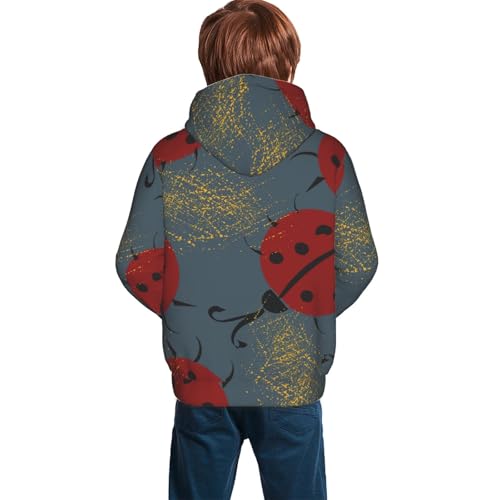 Ladybug Kid Hoodies Boys Sweatshirts Girls Pullover with Pocket4