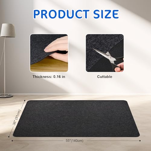 Mapuon Office Chair Mat For Hardwood Floor, 36 Inch X 55 Inch Under Desk Rug For Rolling Chair, Computer Gaming Chair Mat, Large Heavy Duty, Easy To Clean thumb #7