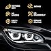 toretark Car Headlight Restoration Kit - Professional Headlight Cleaner and Restorer Kit, Restoring to Like-New Condition, No Power Tools Required - Covers 3 Vehicle Headlight Treatments