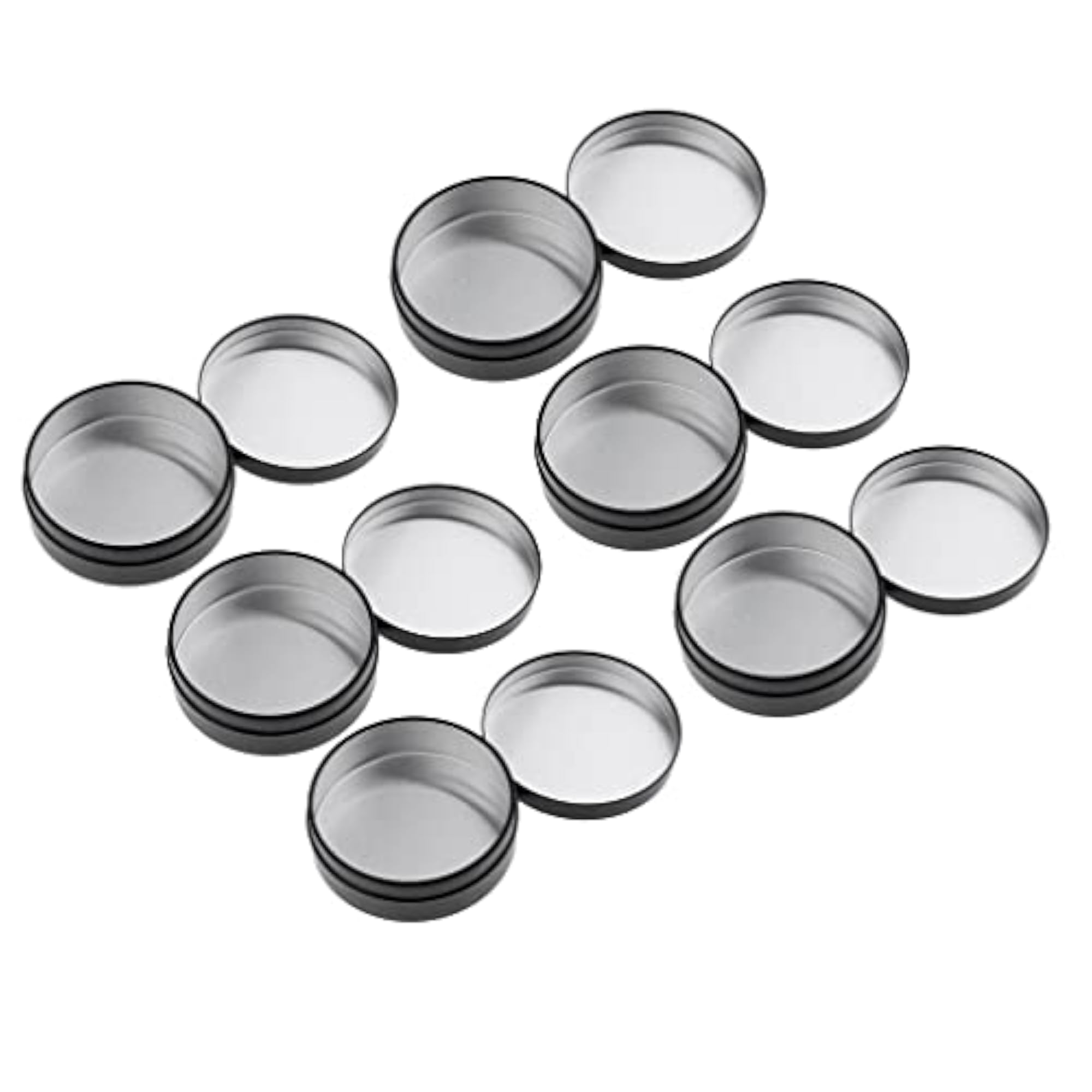 6 Pieces Large Empty Aluminum Jars for Cream and Ointment