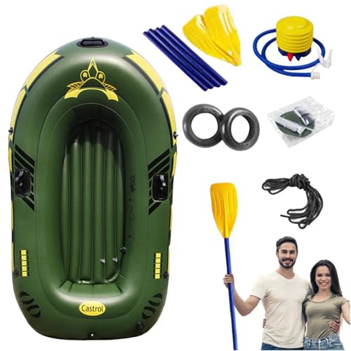 Barco de Pesca Inflable - Balsas de Agua para Piscina - Barco de Pesca para 2 Personas/3 Personas, flotadores inflables para Piscina, Juguetes flotantes de balsa para río, Piscina