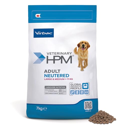 Virbac Veterinary HPM Vet Dog Ad Neutered M/L Nourriture pour Chien 7 kg