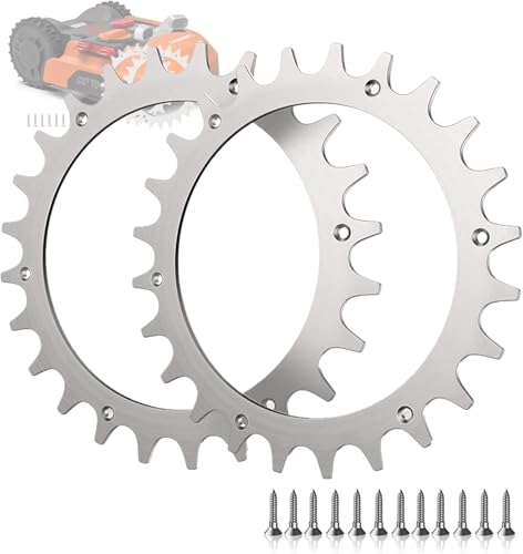 Picos de repuesto para Worx Landroid L, pulidos, tamaño de rueda de 225 mm, con 12 tornillos de acero inoxidable, mejora de tracción para robot cortacésped, para cortacésped, pinchos