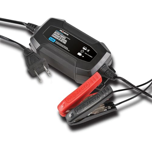 Projecta PJ-AC008-2 Charge N’ Maintain 12V Battery Charger for Automotive and Marine, Spark Free and Power Protected, Fully Automatic with 4 Stages, 0.8 Amps