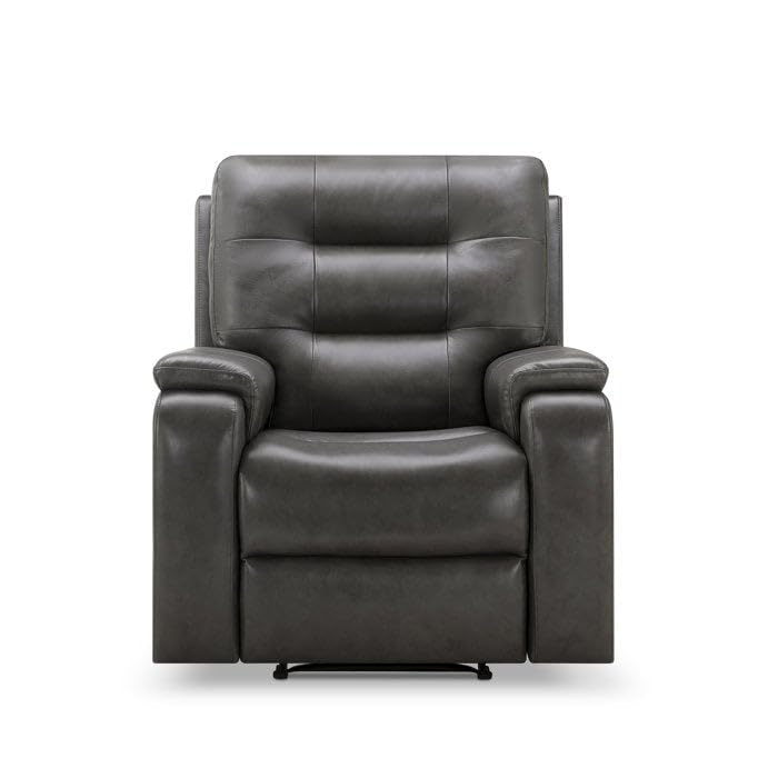 Image of Torque - Charlie 1 Seater Leatherette Manual Recliner (Grey) | Recliner Chair for Living Room, Bedroom, Office | 1 Year Warranty