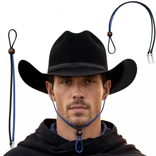 Image of Gamboa 100% Leather Hat Chin Strap for Men and Women Removable Hat Chin Cord for Cowboy and Sun Hats
