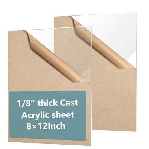 2-Pack 8x12 Clear Acrylic Sheets