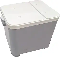 Recipiente Para RaçãO Animal De 15 Kg, Recipiente PláStico Com Tampa HerméTica, à Prova De Umidade E Insetos(Cinza)