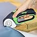 ZEITE 4V Cordless Electric Scissors,Cardboard Cutter with 2 Blades,Storage Box,USB Charging Cable,Power Rotary Cutter,Max Cutting 1/4