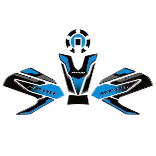 Décoration adhésive réservoir moto avec grip latéral pour MT 09