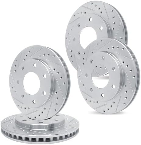 Front Drilled & Slotted Brake Rotors For 2009 Ford F-150 4.6L/5.4L V8 - Pair
