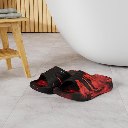 Image of KuaiLu Mens Recovery Sandals Orthotic Arch Support Open Toe Sport Slides Thick Cushion Orthopedic Plantar Fasciitis Slip On Wide Width Summer Pool Beach Waterproof