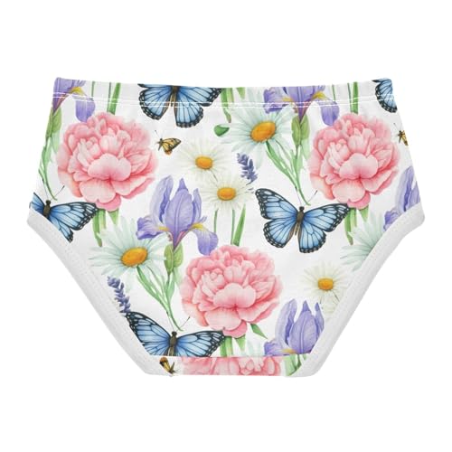 Joisal Girls Underwear Toddlers 2t Cotton Panties for Girl Durable Kids Undies Briefs Butterflies Wildflowers2