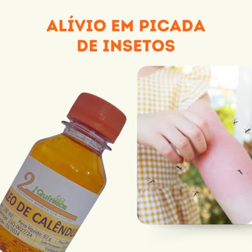 Óleo De Calêndula 100% Puro 100ml Sem Fragrância e Natural