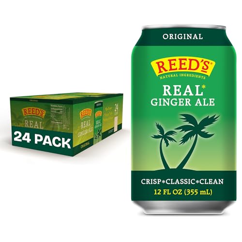 Reed's Real Ginger Ale, Pack of 24 (12 fl. oz. Can each) - Classic and Crisp Ale made with Real...