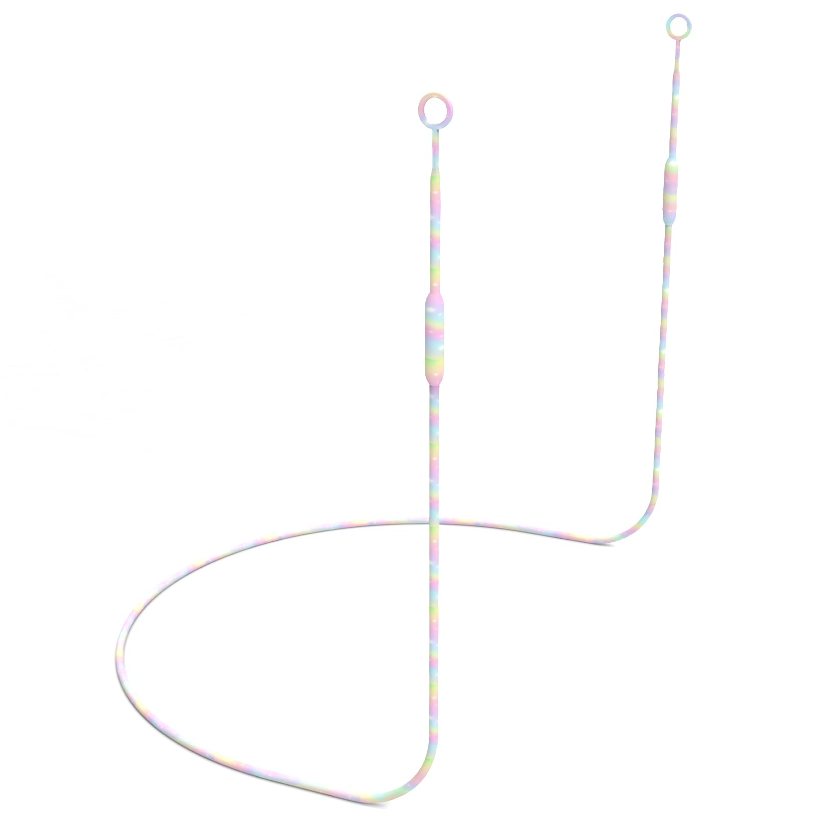 Earplug Lanyard with Magnetic Tug-Resistant Safety Cord, Flexible Silicone Lanyard with Most Earplugs with Removable Tips Compatible(Rainbow)