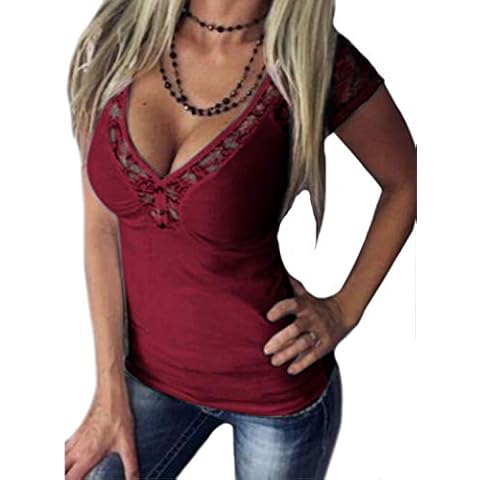 YOINS Women Sleeveless Lace Tops Summer Shirts Sexy Vest Blouse Casual Cami Tank Cover