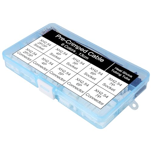 Kit conector XH 2.54mm 2 a 7 pines y cables pre-crimpados miniatura 7