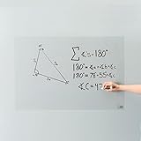 Think Board Clear Whiteboard Wall Sticker 2’x3’ – Self-Adhesive Transparent Peel & Stick Decal...