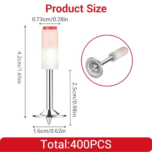 CIOXSOIO 400 Stück Nägel für Druckluft Nagelpistole, 7,3 mm Runde Bolzenschussgerät Betonnägel, Kohlenstoffstahl Nägel für Betonwände,Decken, Wände, Kabelkanäle