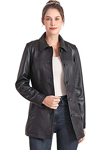 BGSD Women Evie Lambskin Leather Car Coat (Also available in Plus BGSD Women Evie Lambskin Leather Car Coat (Also available in Plus