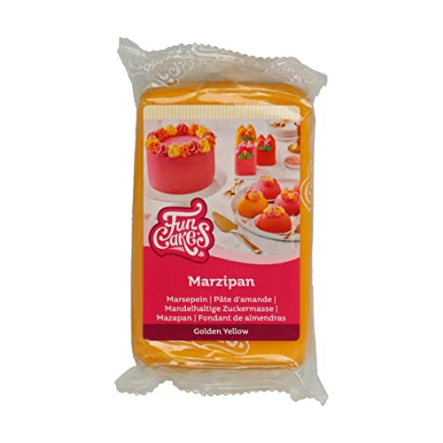 FunCakes Mazapán: Fácil de Usar, Sabor Delicioso, Flexible, Suave y Flexible, Fácil de Extender, Perfecto para Decoración de Pasteles, Halal, Kosher y sin Gluten. 250 g