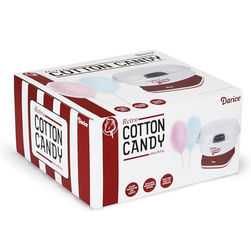Darice Cotton Candy Machine – Retro Cotton Candy Maker – Cotton Candy Maker Machine For Homemade Sweets – Ideal for Birthday, Party, Gatherings – Works with Flossing Sugar or Hard Candy