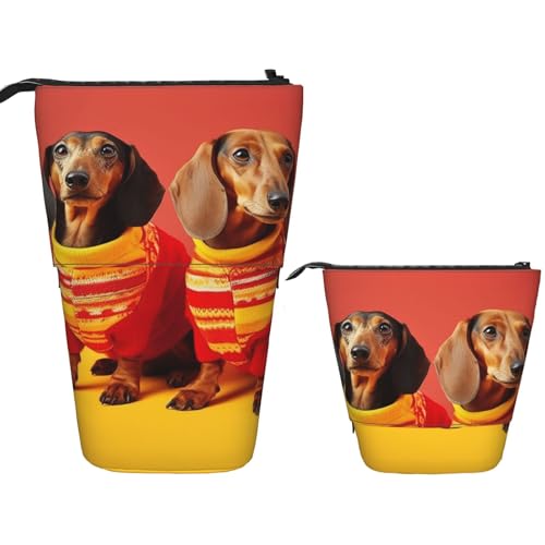 かなみ様専用です ダブルファスナーペンケース ダックスフント