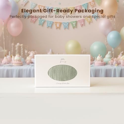 Image of Konssy Muslin Baby Sleep Sack 6-12 Months, 0.8 TOG Baby Wearable Blanket | 2 Pack, 2-Way Zipper, 100% Cotton, Soft & Breathable Sleeping Sack, Infants & Toddlers Nursery Essentials (Cream,Fog Green)