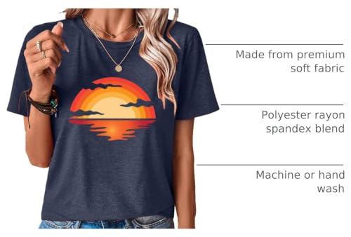GEMLON Womens Graphic Tees Hiking Camping Shirts — view 4