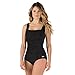 Speedo Women's Endurance+ Shirred Tank One Piece Swimsuit, Speedo Black, Size 10