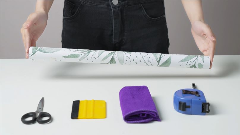 Lifetree Green Peel and Stick Wallpaper: Self-Adhesive Removable Wallpaper for Living Room, Waterproof Vinyl Shelf Liner 44.5 * 500cm