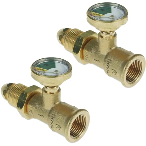 2 x High Low Gas Pressure Gauge Level Indicators Propane for LPG Bottle UK，with dust Cover